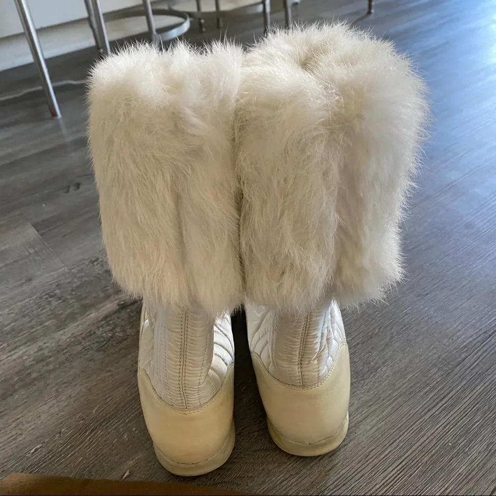 COPY - Gucci Apres Ski Rabbit Fur Lined Quilted Winter Snow Boots Women’s 36.5 … - Picture 5 of 10